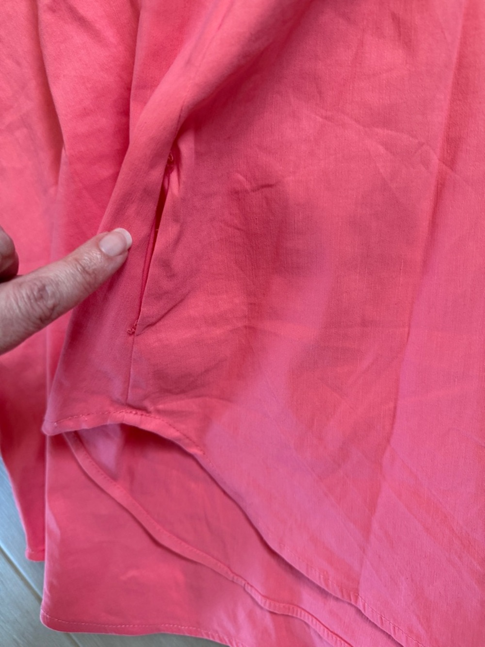 A.L.C. Mila Off Shoulder Puff Sleeve Mini Dress Coral 6 Flaw Ruched Sweetheart - Picture 8 of 9